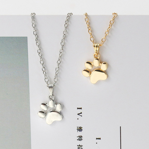 Charming animal cat paw print necklace, best-selling accessories on eBay
