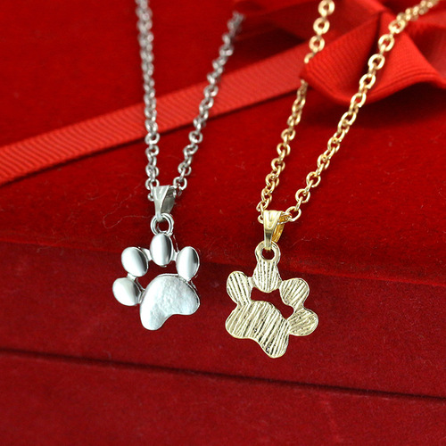 Charming animal cat paw print necklace, best-selling accessories on eBay
