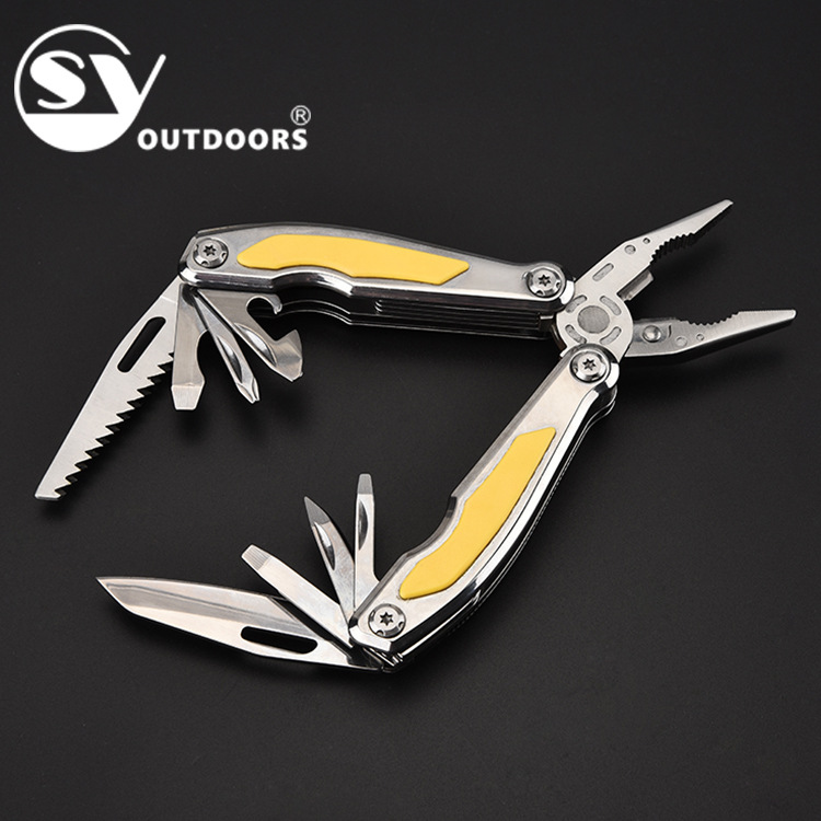 Anazon热销不锈钢多功能钳 户外野营求生工具多用途折叠精冲钳子