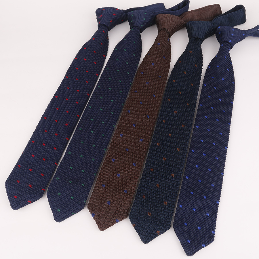 针织领带韩版新款6公分尖头加长针织毛线领带商务休闲婚礼礼品