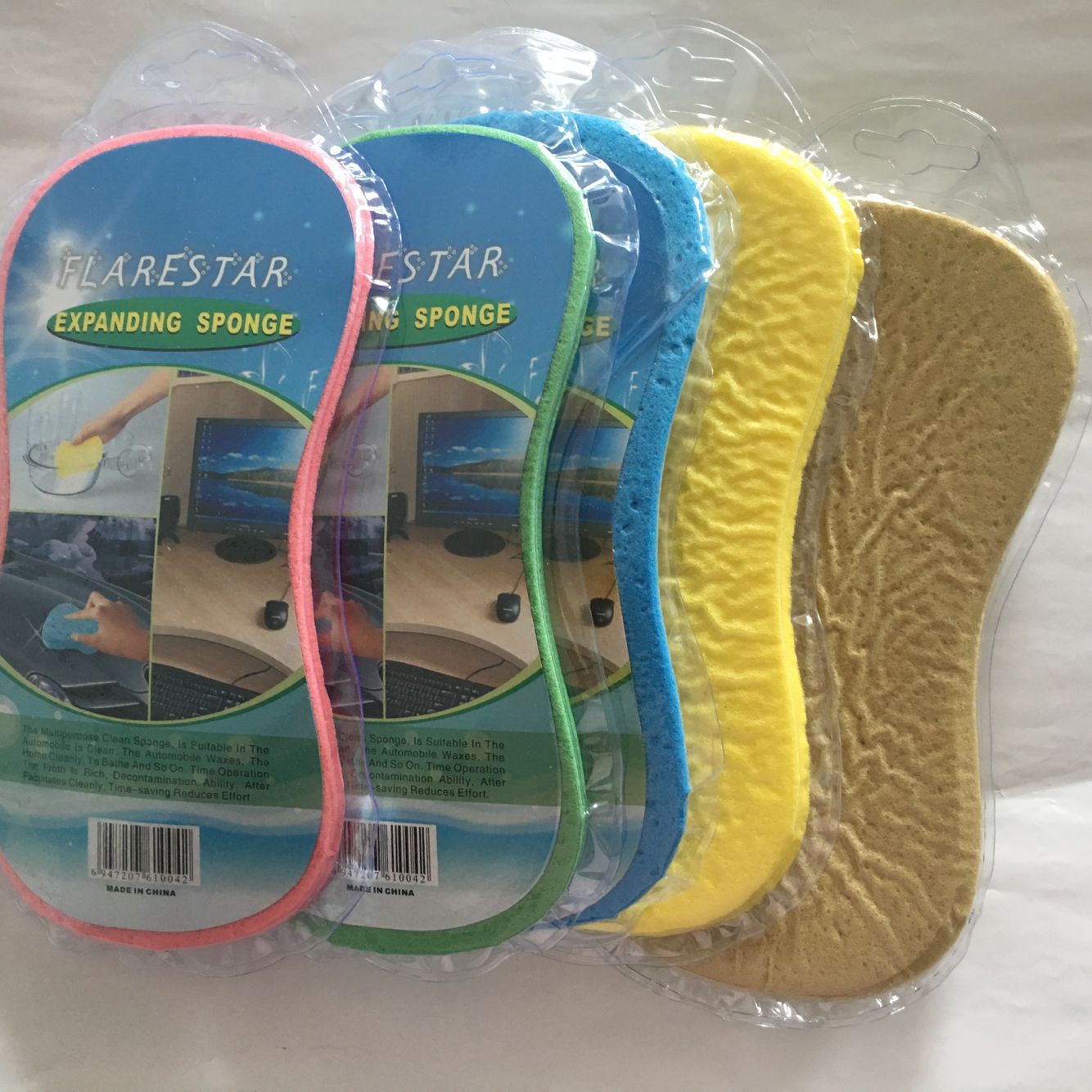 汽车压缩海绵 大8字真空擦车棉 清洁车家两用高泡沫擦车棉地毯绵