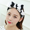 Cute hairgrip with bow, headband for face washing, Korean style, wholesale