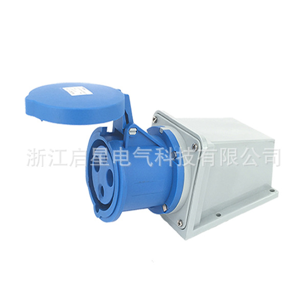 厂家直销启星QX-1137系列明装插座  63A/3芯工业防水插座