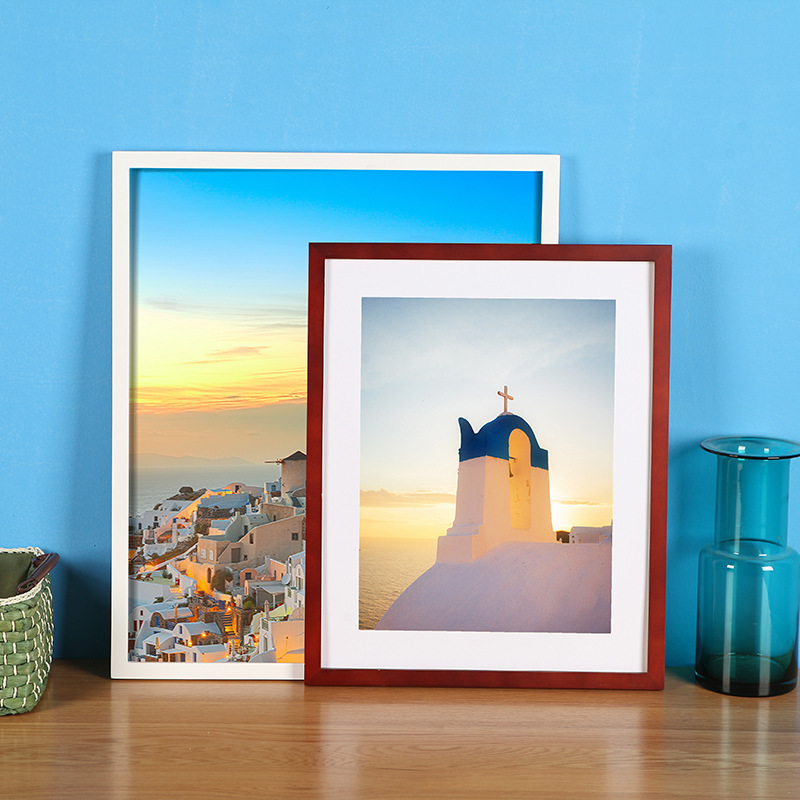 Wholesale solid wood studio photo frame A4 A3 A2 2 open 4 open 8K 33 38 picture frame wall