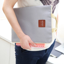 韩国拉链多层A4文件袋手提iPad电脑包手机牛津帆布公文包