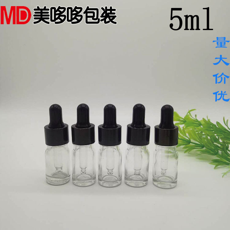 5ml精油瓶厂家现货5ml透明精油瓶精油小样瓶滴管瓶5ml