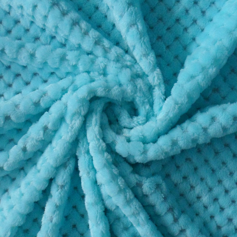 奥胜针纺织菠萝格绒素色单面贝贝绒面料珊瑚绒睡衣面料毛绒面料