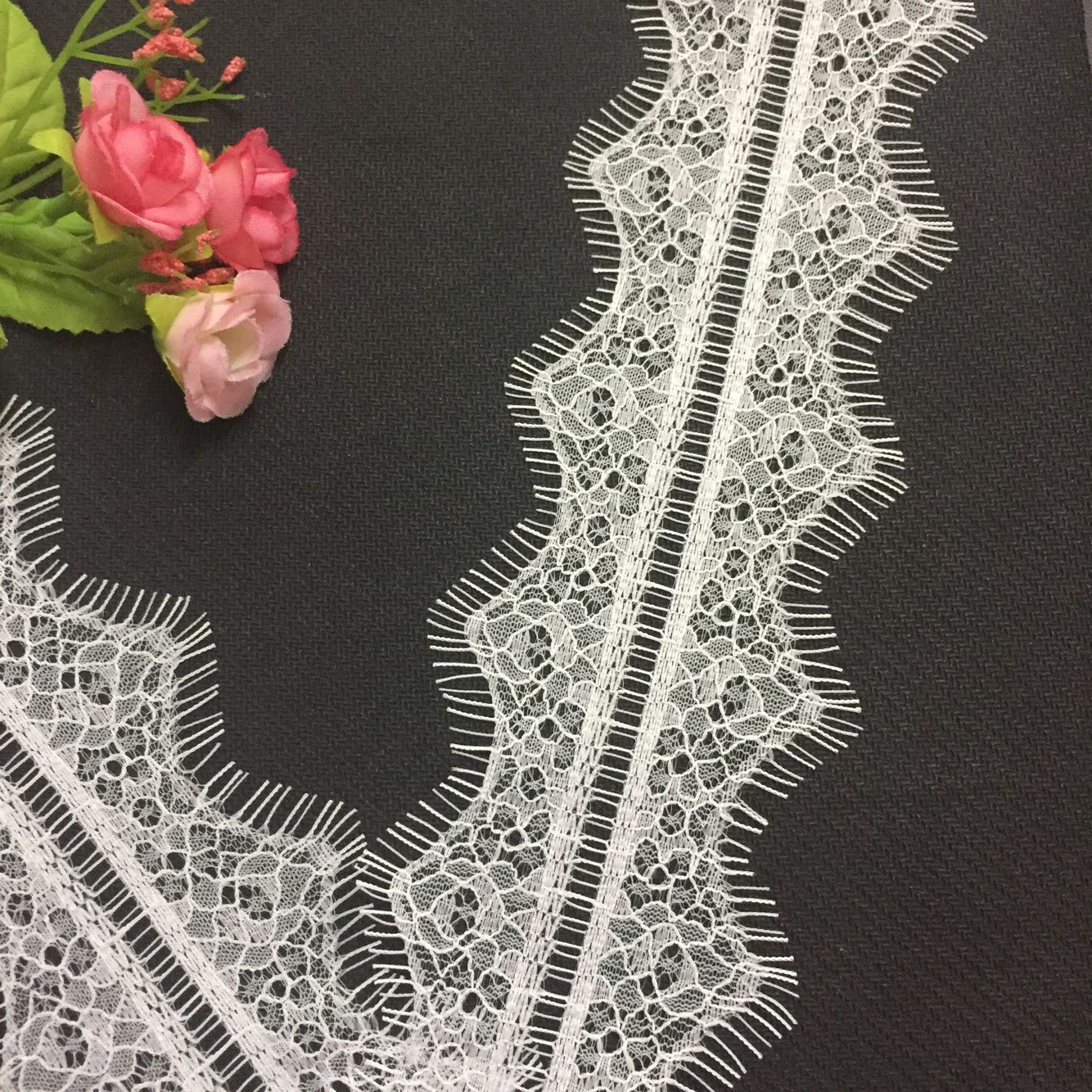 蕾丝花边睫毛花边7.5CM*300CM服装儿童花边内衣花边【金德花边】