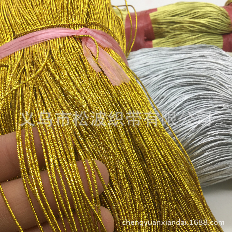 厂家直销1.0毫米粗无弹有芯金丝绳 包芯金丝绳 吊牌绳  商标绳