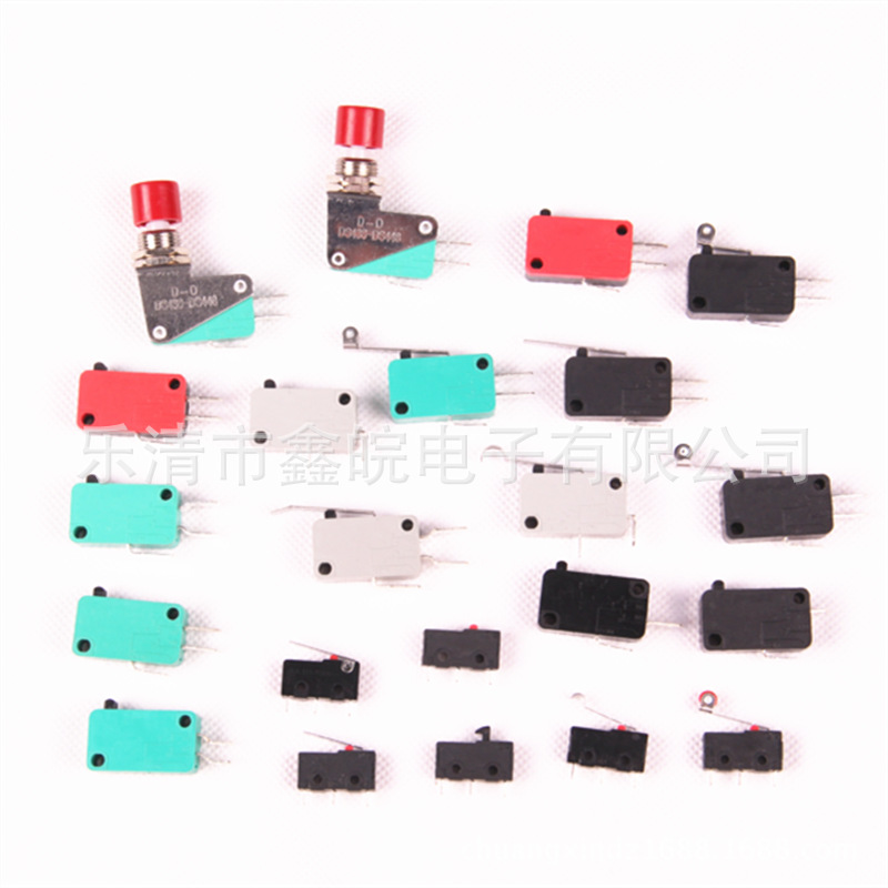 供应大电流微动开关带柄大微动开关二脚三脚微动开关款式多样