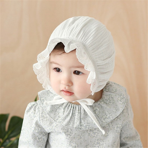 Korean Version New Children's Hat Spring Princess Hat Infant and Toddler Cotton Fabric Washable Cap Baby Court Hat