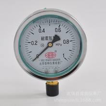 廠家供應可檢驗y100/y150不銹鋼耐震 充油 壓力表
