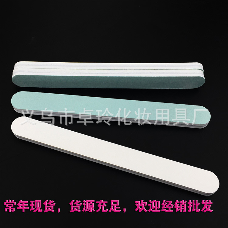 Venta directa de fábrica verde blanco grueso pulido tira Wenwan tira de pulido de uñas oro y plata pulido descontaminación palo Archivo de pulido