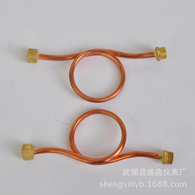 批发 压力表内外丝铜表弯  压力表缓冲管