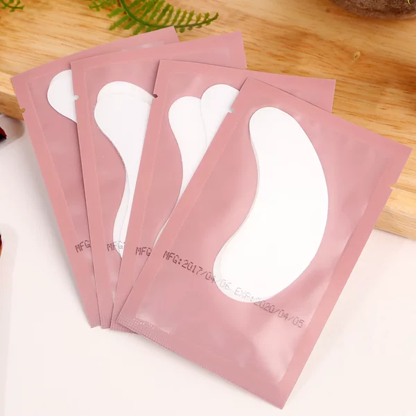 Wholesale grafting eye patch isolation eyelash pad paper eye circulation hydrating eye mask pink eyelash eye patch