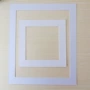 方形装裱白色照片墙卡纸