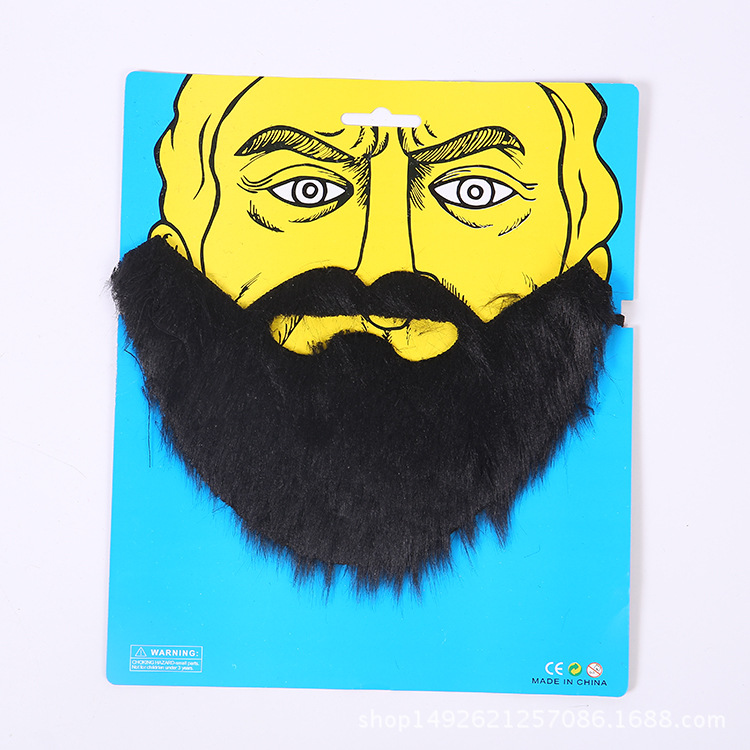 Halloween espectáculo props barba simulación velhos barba navidad barba blanca y negra barba falsa