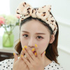 Cute hairgrip with bow, headband for face washing, Korean style, wholesale