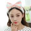 Cute hairgrip with bow, headband for face washing, Korean style, wholesale