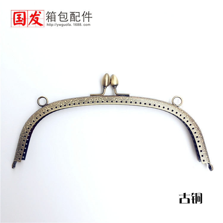 20.5CM arco convexo chile cabeza oro bronce cabeza de brotes clásicos