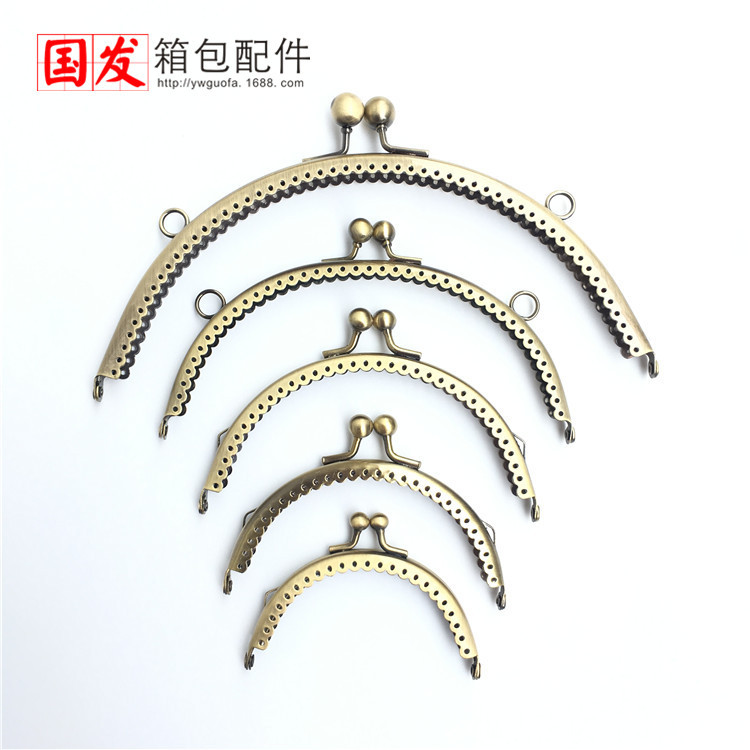 8.5 10.5, 12.5, 15, 20CM semicircular encaje brillante oro bronce clásico