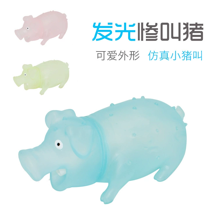 Новый странный трюк игрушка большая светящаяся несчастная свинья трюк вентиляционная Фабрика оптовая продажа чистая красная свинья силиконовая светящаяся