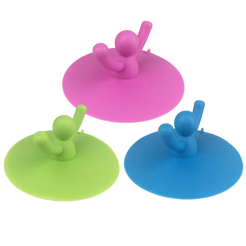 Small friend kitchen bathroom sink plug silicone floor drain cover small person wash basin bathtub sewer plug