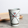 Japanese ceramics, tea, cup with glass, Birthday gift, hand painting