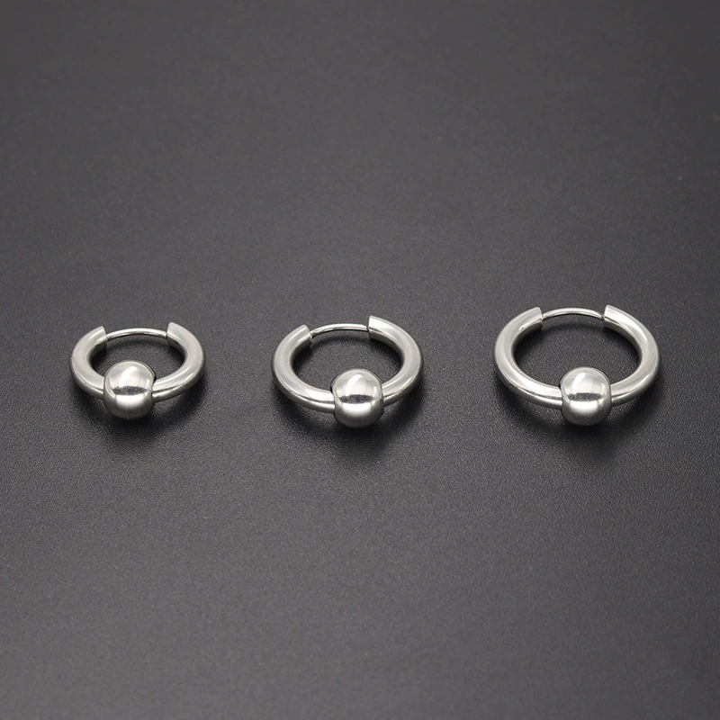 (Cross-border trading), fashionable universal minimalistic earrings stainless steel, simple and elegant design