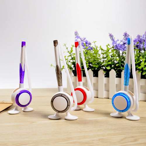 Qibo desk pen printable logo ballpoint pen oily counter pen paste desk pen advertising pen writing tool