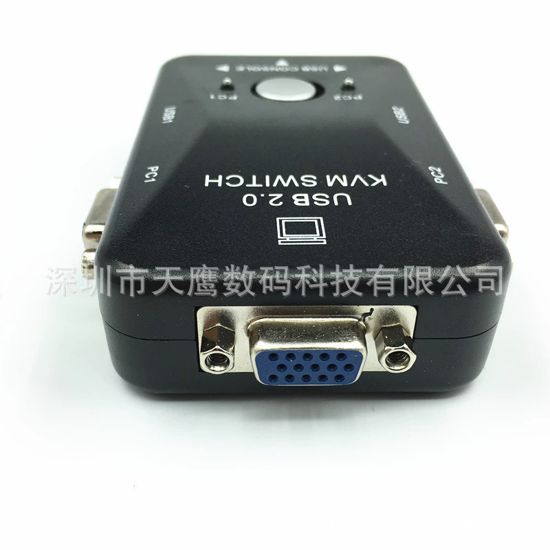 2 Plus ручной однокнопочный USB KVM переключатель клавиатуры и мыши VGA двухвходовый одинвыход общий