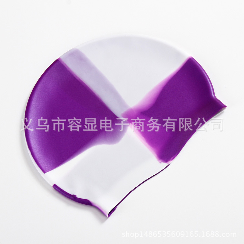Nueva gorra de natación de silicona color a juego para adultos hombres y mujeres gorra de natación impermeable antideslizante gorra de natación al por mayor LOGOTIPO imprimible