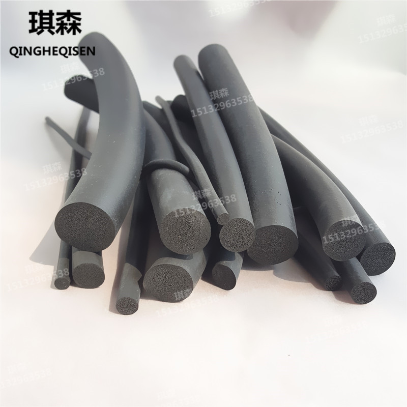 琪森汽车门O型圆柱发泡隔音车窗玻璃异响插入实心海绵橡胶密封条