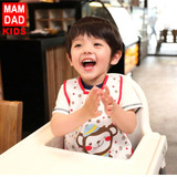 Детский водонепроницаемый нагрудник для еды, сзади на завязках, оптовые продажи, с карманом