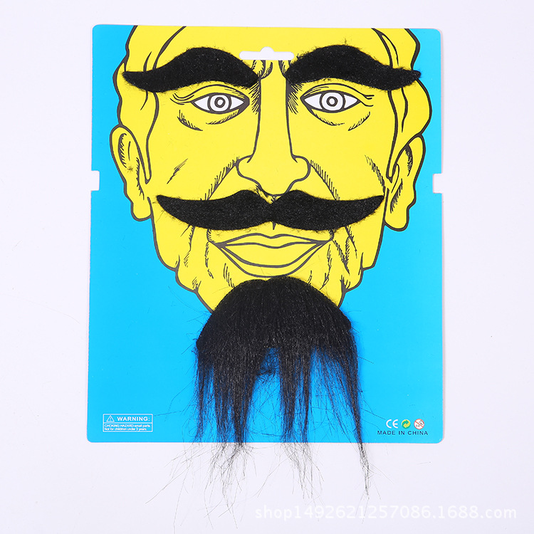 Halloween espectáculo props barba simulación velhos barba navidad barba blanca y negra barba falsa