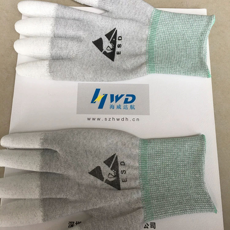 Антистатические перчатки из углеродного волокна с покрытием пальцами, дышащие, эластичные, износостойкие, антистатические перчатки с покрытием.