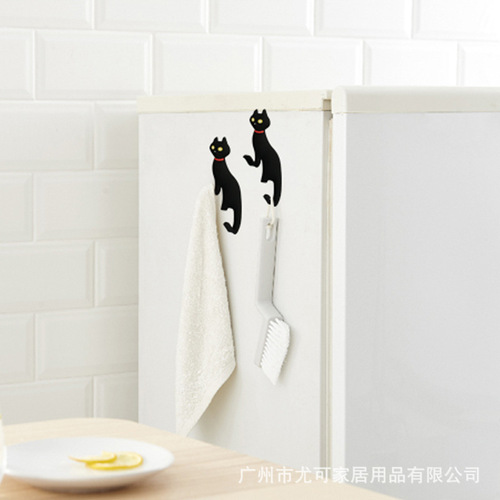 Creative Magnet Cartoon Cat Tail Hook Refrigerator Magnet Decorative Magnet Home Accessories Daily Home Furnishing