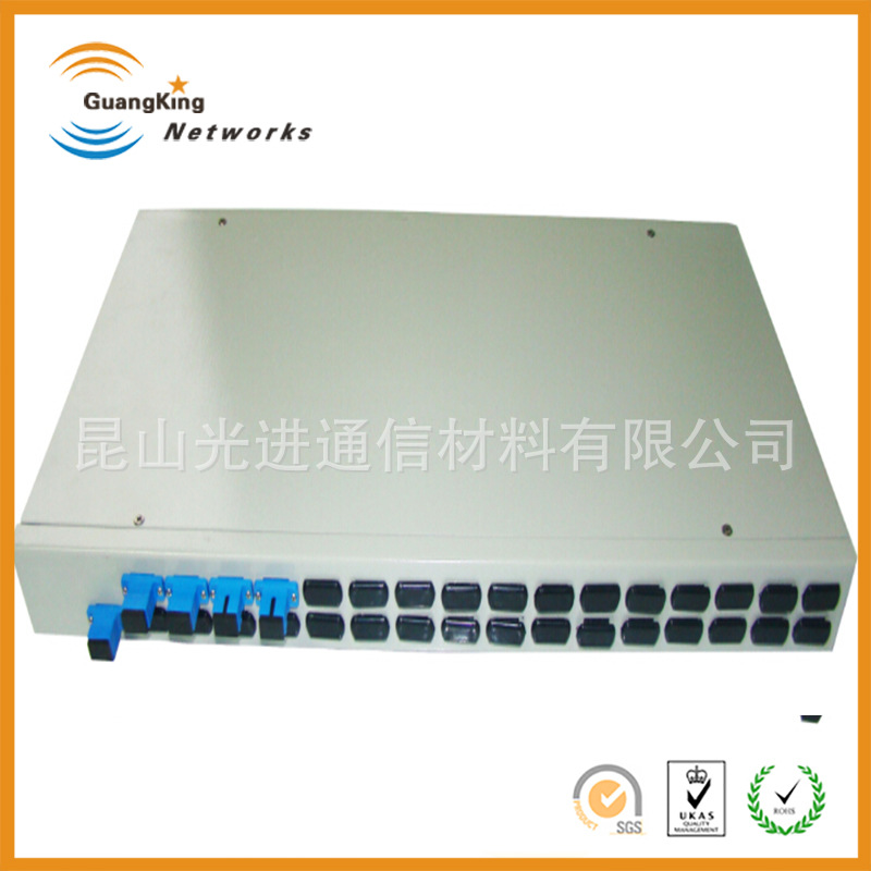 厂家供应机架式光纤分纤盒 1分4光纤终端盒 PLC 光纤分路器批发
