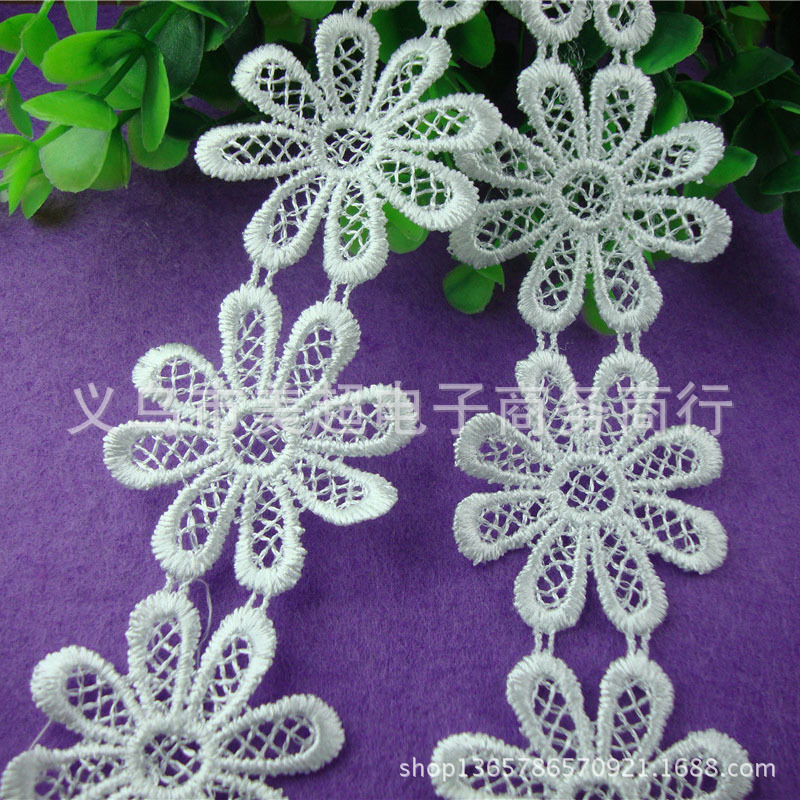 厂家直发花边水溶刺绣涤纶花个 辅料家纺裙摆手工 领口diy童装