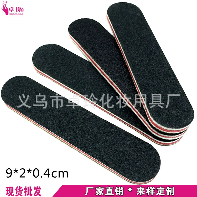 Оптовая продажа: мини-пилка для ногтей из ЭВА, в наличии, красное сердце, черный абразив, маленькая пилка для маникюра, инструмент для нейл-арта, аксессуар для шлифовки