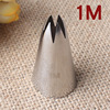 Factory direct selling 1M rose straight 6 -toothed cake cream decorative mouth 304 stainless steel baking tool mold medium