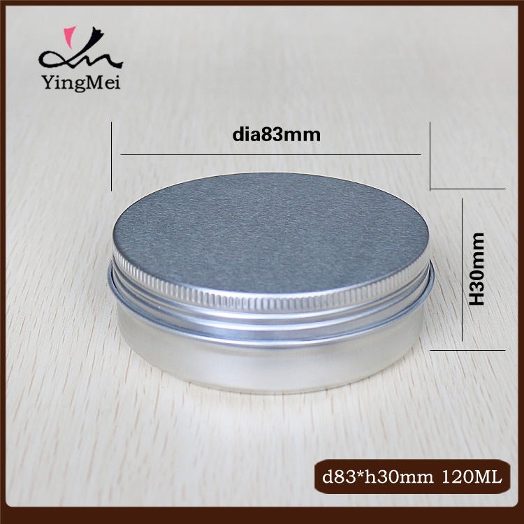 Caja de pastel de azúcar vacía 120g color natural cosméticos embalaje hilo caja de aluminio zapato aceite perfumado té joyería embalaje pequeñas latas de aluminio