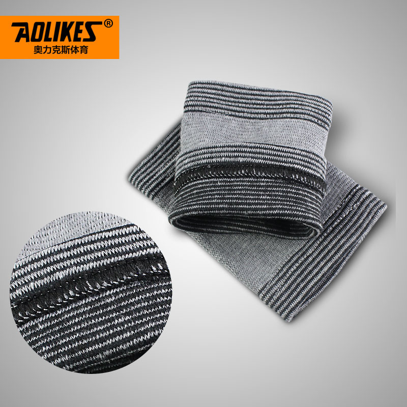 Fábrica en stock al por mayor deportes pulsera poliéster algodón pulsera de punto sudor absorbente transpirable baloncesto elástico pulsera fitness