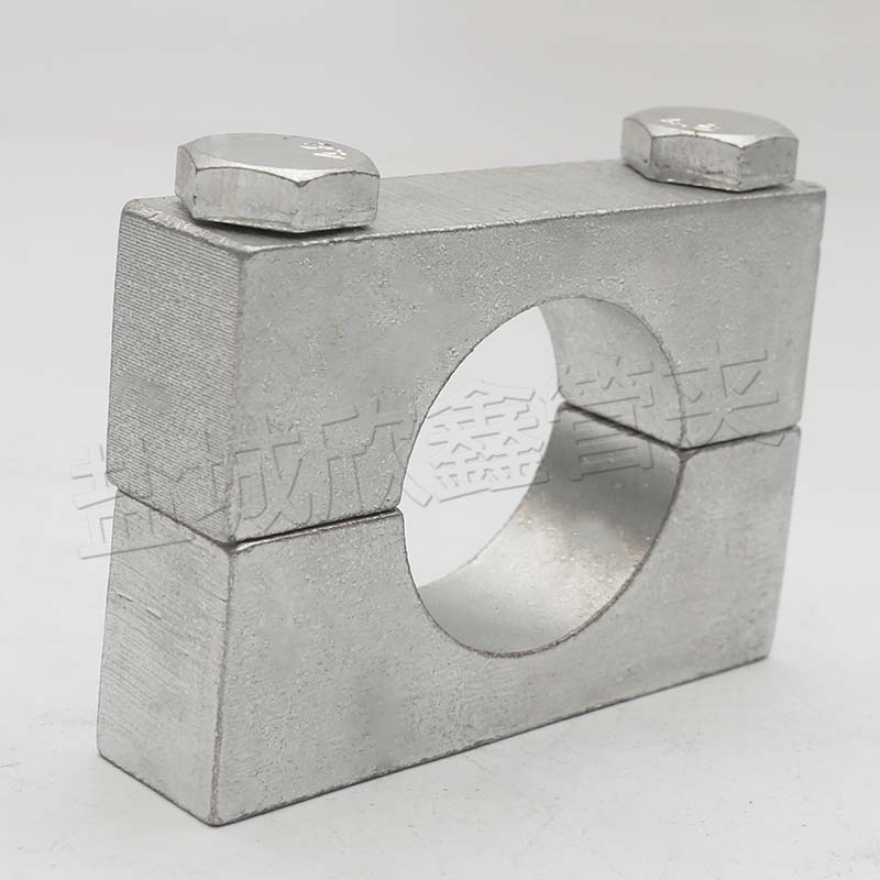 厂家供应轻型铝合金管夹单孔双环内螺纹紧固连接件铝合金管夹