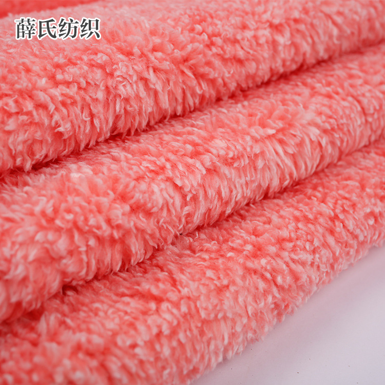 厂家批发全涤棉花绒羊羔绒针织绒布服装毛绒玩具家纺舒棉绒现货