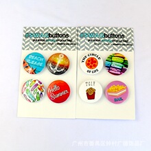 供应马口铁胸章 蝴蝶扣胸章 襟章 出口日本 卡通图案