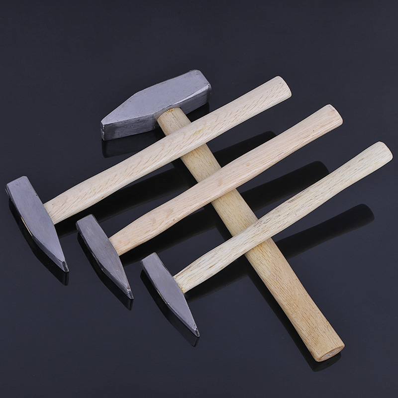 多规格木柄钳工锤 铁路探测锤岩石开缝锤家庭装修建筑工地小铁锤