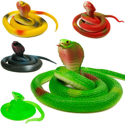 Rubber Snake 75cm Toy Snake Hot Sale Simulation Trick Scary Toy Creative Soft Rubber Snake Stall Toy Lizard