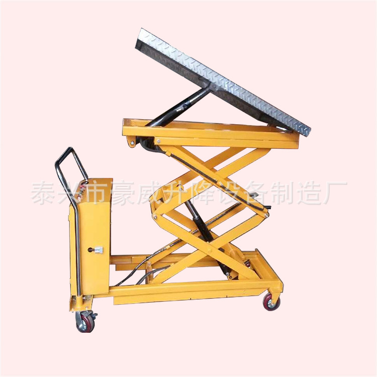 平台倾斜式电动搬运车装缷车 电瓶液压平台车电动堆高装卸平台