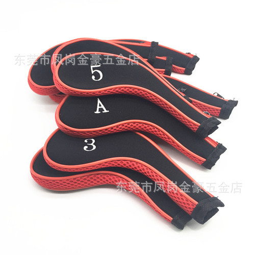 Best selling golf club cover zipper iron cover embroidered numbers 10 pack golf supplies